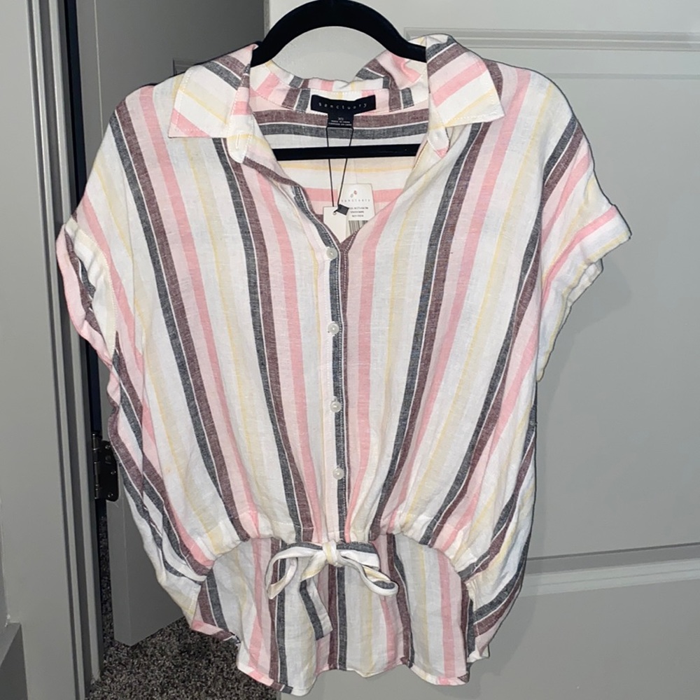 Sanctuary Short Sleeve Button Down Shirt